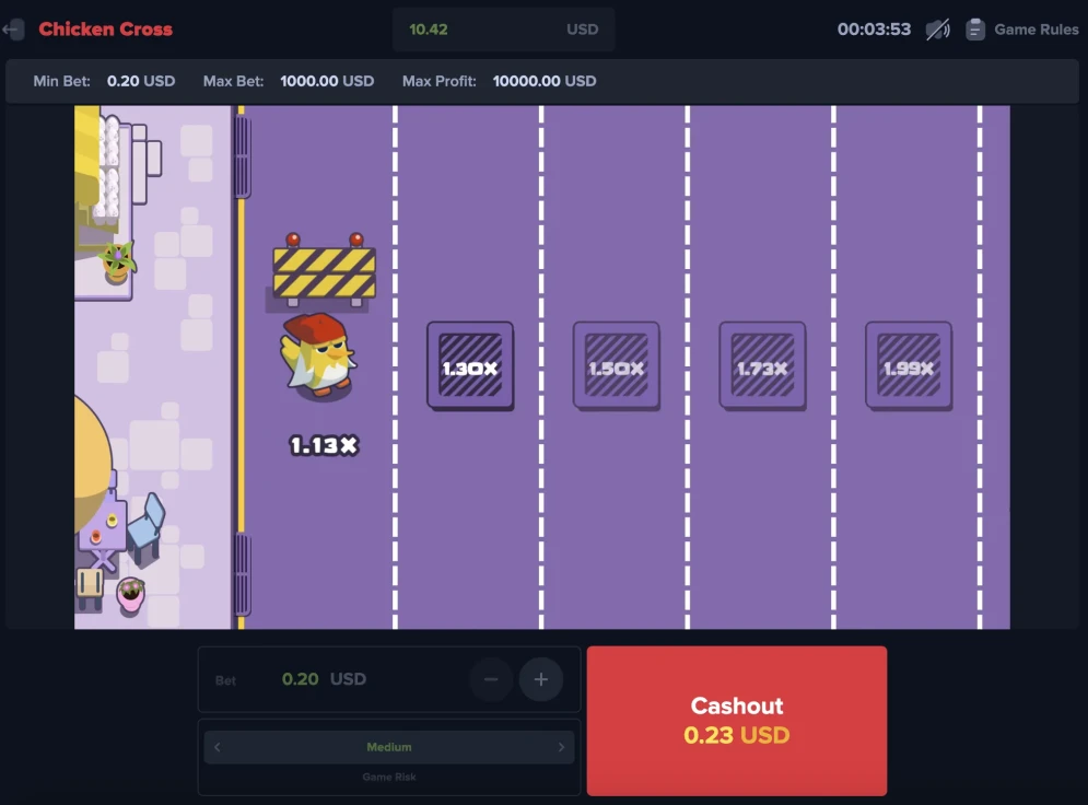 Chicken Cross Game