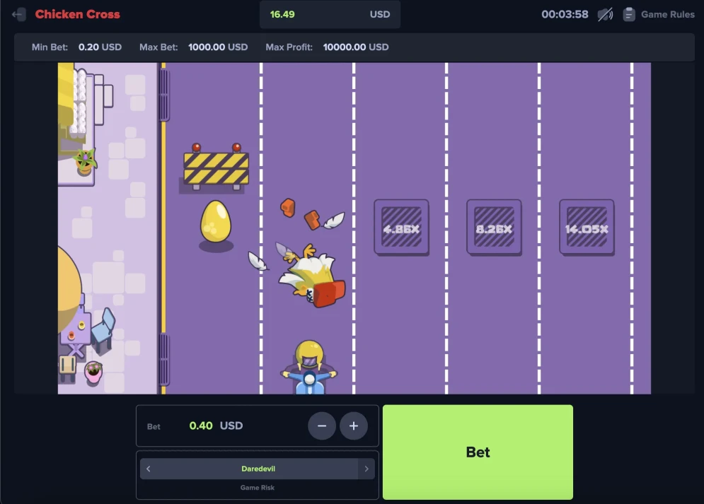 Chicken Cross Game